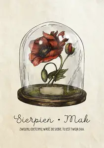 Plakat dla Urodzonych w Sierpniu Mak - plakat