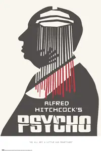 Psychoza Alfred Hitchcock - plakat