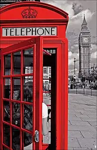 Londyn Czerwona Budka Telefoniczna - plakat