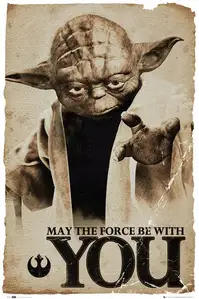 Star Wars Gwiezdne Wojny - Yoda - Niech moc będzie z Tobą - plakat