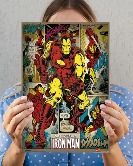 Marvel Comics - Iron Man Retro - plakat - Galeria Plakatu