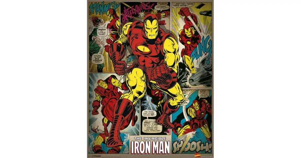 Marvel Comics - Iron Man Retro - plakat - Galeria Plakatu