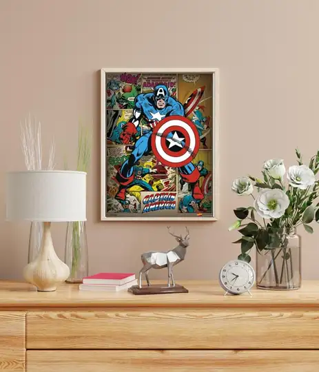 Marvel Comics - Kapitan Ameryka Retro - plakat - Galeria Plakatu