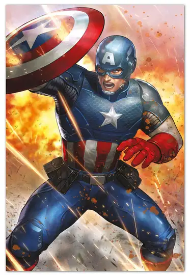 Marvel Kapitan Ameryka Retro - plakat - Galeria Plakatu
