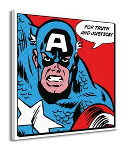 Captain America (For Truth And Justice) - Obraz na płótnie