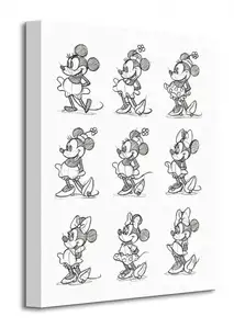 Minnie Mouse (Sketched - Multi) - Obraz na płótnie