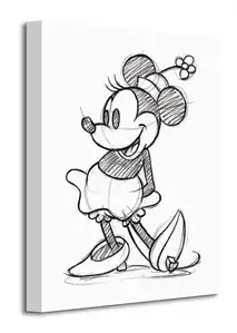 Minnie Mouse (Sketched - Single) - Obraz na płótnie