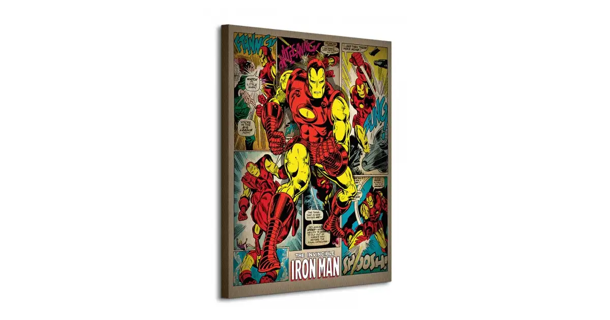 Iron Man (Retro) - Obraz na płótnie - Galeria Plakatu
