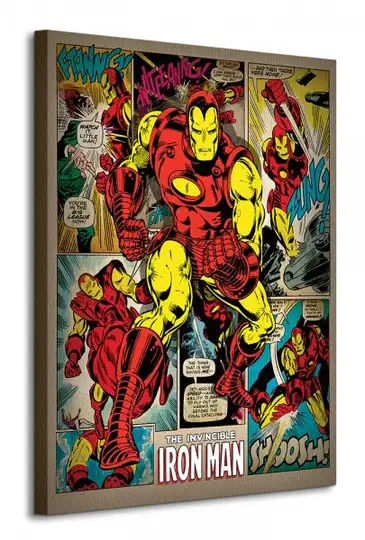 Iron Man (Retro) - Obraz na płótnie - Galeria Plakatu