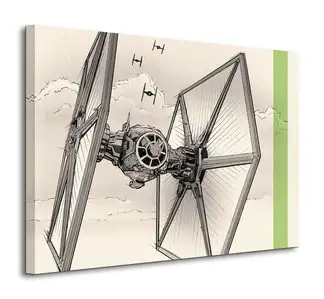 Star Wars Episode VII (TIE Fighter Pencil Art) - obraz na płótnie