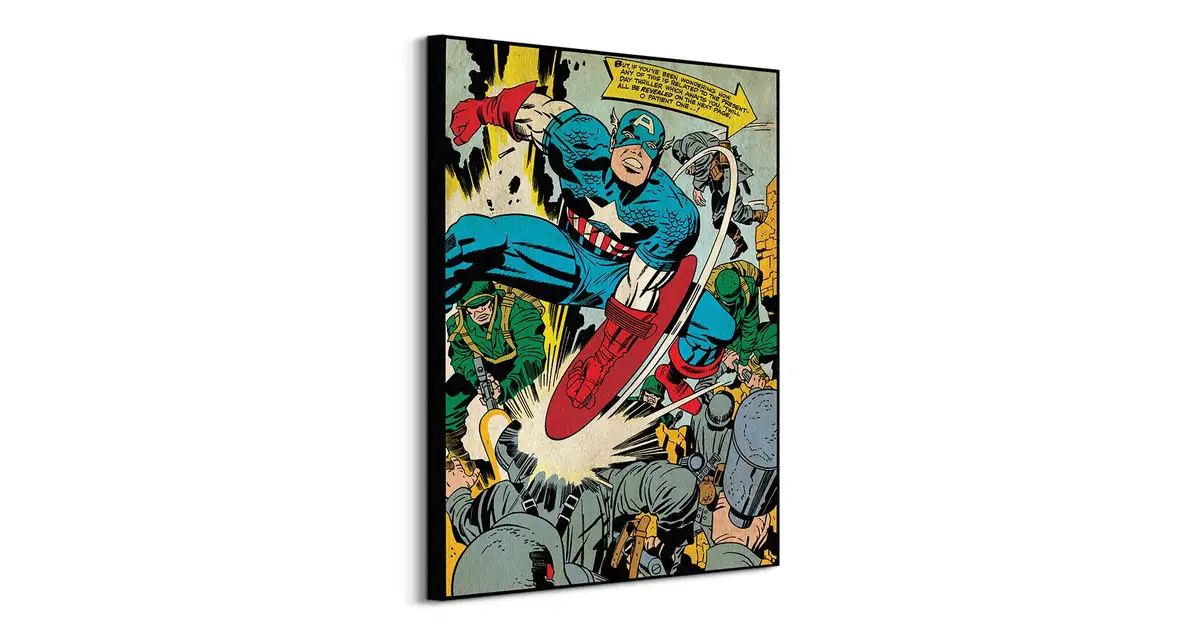 Marvel Kapitan Ameryka (Soldiers) - Obraz na płótnie - Galeria Plakatu