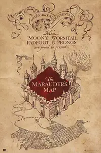 Harry Potter Marauders map - plakat