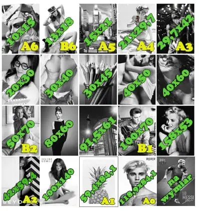 Rama B2 drewniana czarna 50x70 cm