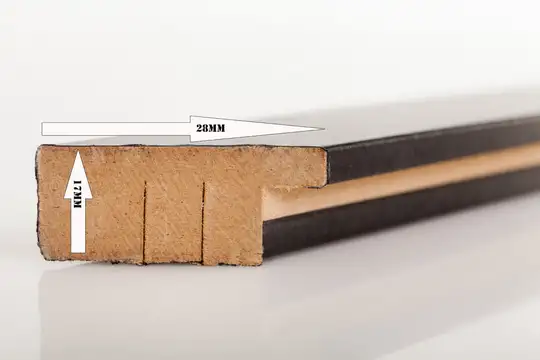 Rama B2 drewniana czarna 50x70 cm