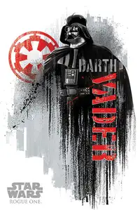 Star Wars Łotr 1. Gwiezdne Wojny Darth Vader Grunge - plakat