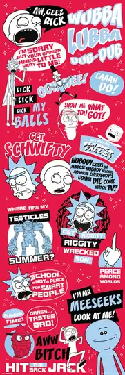 Rick and Morty Powiedzonka - plakat