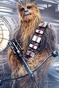 Star Wars Gwiezdne Wojny Ostatni Jedi Chewbacca Bowcaster - plakat