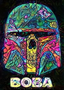 PsychoSkulls, Boba Fett, Star Wars - plakat