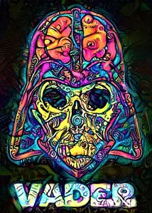 PsychoSkulls, Darth Vader, Star Wars - plakat