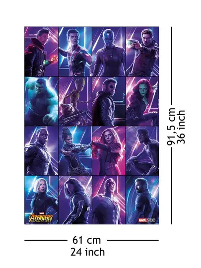 Avengers Infinity War Bohaterowie - plakat - Galeria Plakatu