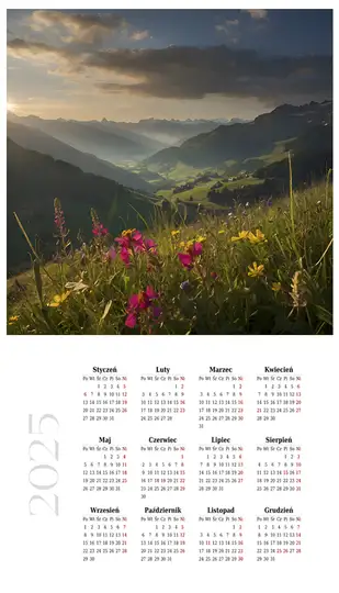 Twój kalendarz na 2025 rok