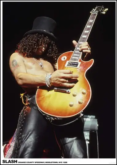 Guns N' Roses Slash Koncert Nowy Jork 1988 - plakat