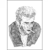 Geometryczny James Dean - plakat