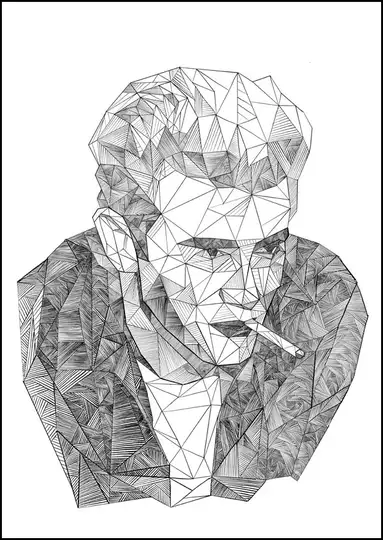 Geometryczny James Dean - plakat