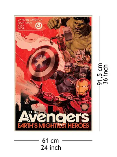 Marvel Avengers Retro - plakat - Galeria Plakatu