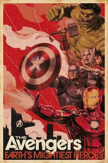 Marvel Avengers Retro - plakat - Galeria Plakatu