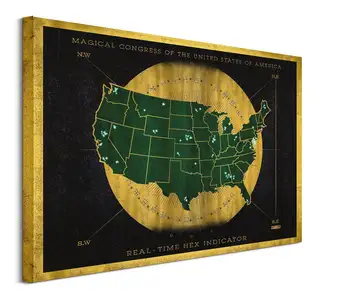 Fantastic Beasts Hex Indicator Map - obraz na płótnie