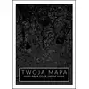 Mapa Twojego miasta dark - plakat