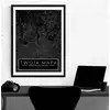 Mapa Twojego miasta dark - plakat