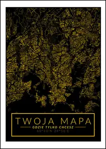 Mapa Twojego miasta złota - plakat