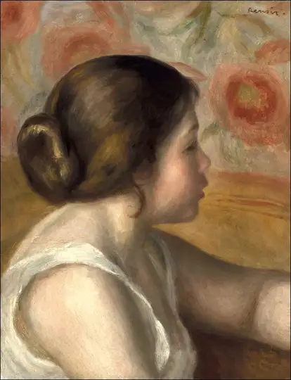 Head of a Young Girl, Auguste Renoir - plakat