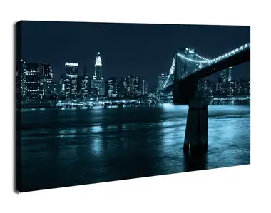 Nowy Jork. Manhattan and Brooklyn Bridge - obraz na płótnie