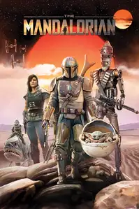 Star Wars The Mandalorian Bohaterowie - plakat