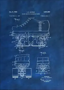 Patent, Łyżworolki Projekt z1952 Niebieskie - plakat