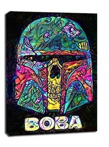 PsychoSkulls, Boba Fett, Star Wars Gwiezdne Wojny - obraz na płótnie