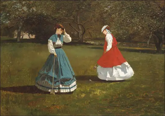 A Game of Croquet, Winslow Homer - plakat