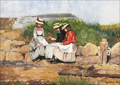 A Fisherman's Daughter, Winslow Homer - plakat