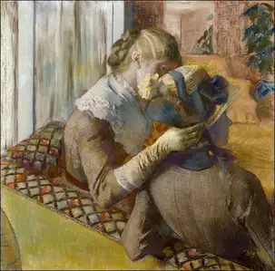At the Milliner's, Edgar Degas - plakat