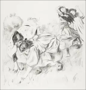 Enfants jouant à la balle, Pierre-Auguste Renoir - plakat