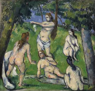 Five Bathers, Paul Cézanne - plakat