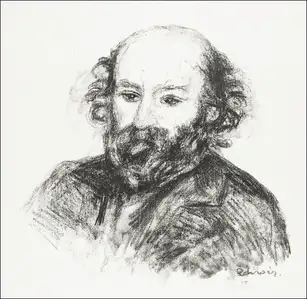 Portrait of Cezanne, Pierre-Auguste Renoir - plakat