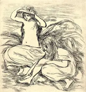 The Two Bathers, Auguste Renoir - plakat