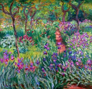 The iris garden at giverny 1900, Claude Monet - plakat