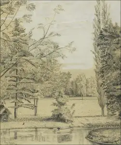 River and Park Landscape - plakat