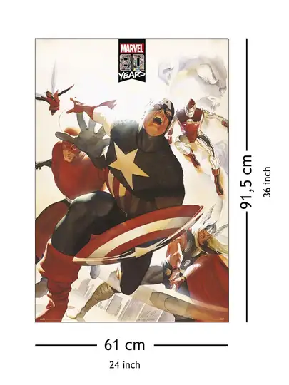 Marvel 80 Years Avengers - plakat - Galeria Plakatu