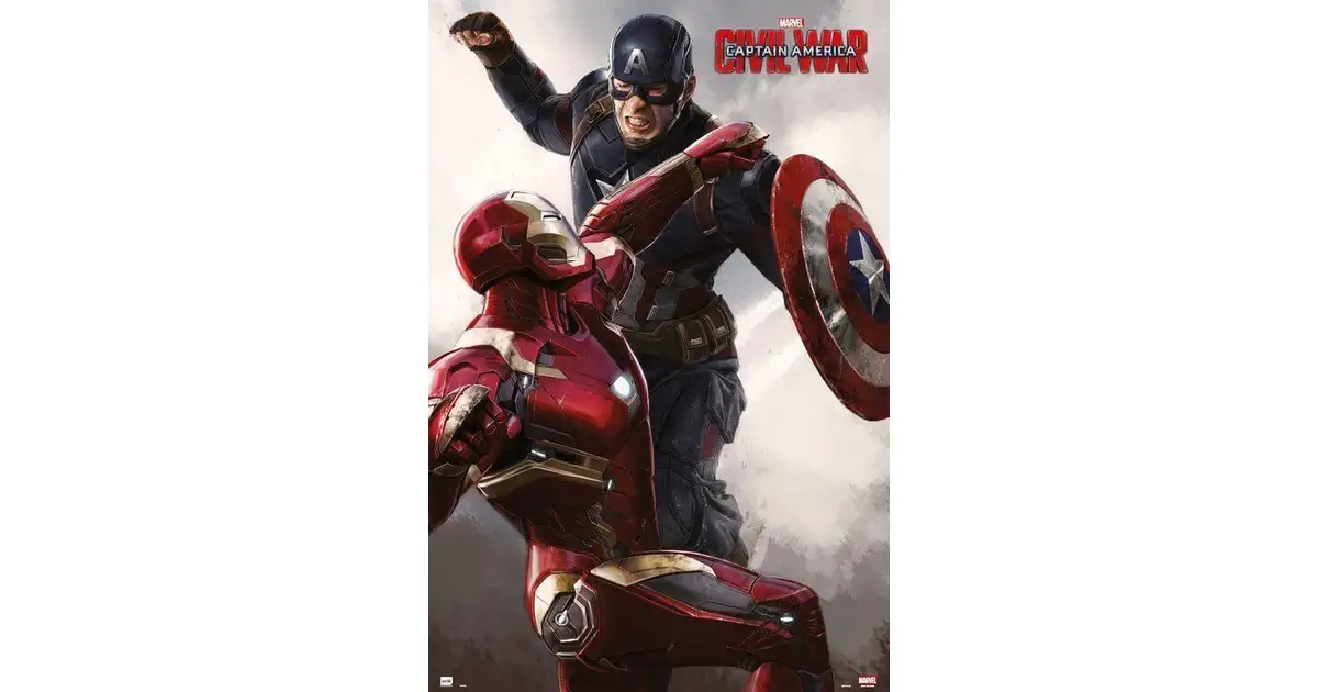 Marvel Kapitan Ameryka Civil War Iron Man - plakat - Galeria Plakatu